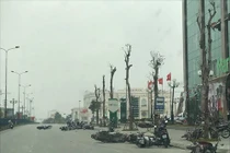 Giông lốc quật ngã hàng chục xe máy đang lưu thông