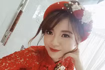 Hot girl fan MU Tú Linh rạng rỡ trong ngày ăn hỏi