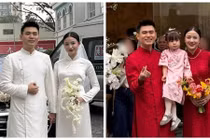 Chồng thiếu gia đi xe sang đón Salim trong lễ ăn hỏi