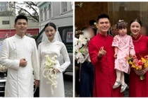 Chồng thiếu gia đi xe sang đón Salim trong lễ ăn hỏi