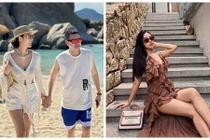 Bạn gái Quang Minh mặc gợi cảm sau 6 tháng sinh nở