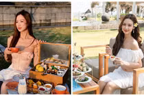 “Hoa hậu cao nhất Vbiz” Bảo Ngọc nghỉ dưỡng sang chảnh