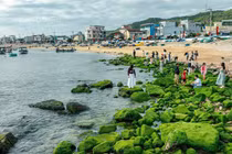 Bãi đá hình vòng cung tuyệt đẹp ở Quy Nhơn hút du khách