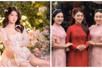 Ca sĩ Tuyết Nhung - con nuôi Phi Nhung rạng rỡ trong ngày cưới