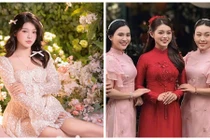 Ca sĩ Tuyết Nhung - con nuôi Phi Nhung rạng rỡ trong ngày cưới