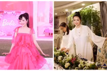 Giáng My đẹp như búp bê, mở nhiều bữa tiệc trong biệt thự