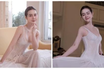 Huyền Lizzie nửa kín nửa hở khoe thềm ngực căng đầy