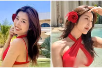 Thúy Ngân diện bikini khoe dáng săn chắc hậu phủ nhận mang bầu