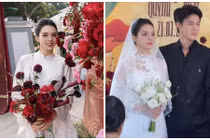 “Bà bầu” Quỳnh Lương đẹp không tỳ vết trong lễ vu quy