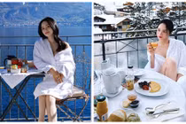 Hương Giang quyến rũ trong áo choàng tắm