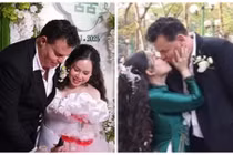 Diễn viên Trương Phương khóa môi chồng Tây trong lễ ăn hỏi