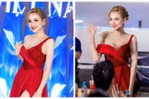 Diễm Hương mặc xẻ sâu khoe body quyến rũ