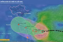 Suy yếu rất nhanh trước khi vào đất liền, bão Côn Sơn vẫn gây vùng mưa lớn