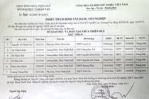 Trưởng Công an xã dùng bằng THPT giả