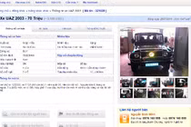 Xe thanh tra giao thông Nghệ An bị rao bán trên mạng?