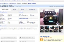 Xe thanh tra giao thông Nghệ An bị rao bán trên mạng?