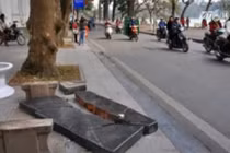 Người Hà Nội tiếc chiếc ghế đá vỡ bên Hồ Gươm