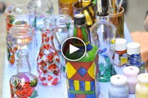 Mê mẩn những tác phẩm hội họa từ vỏ chai