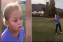 Rùng mình bố nhổ răng cho con bằng cách ném lao