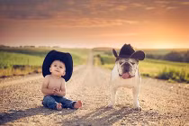 Mê tít bộ ảnh trẻ em trên cánh đồng tít tắp