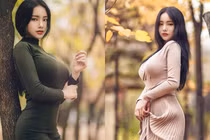 Mặc kín như bưng, cô gái vẫn khoe trọn đường cong mỹ miều