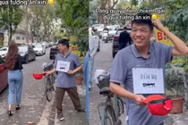 Đi đóng phim, anh chàng bị nhầm là ăn xin và được bố thí