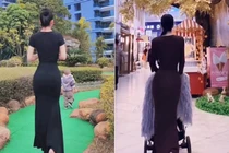 Diện váy bó sát, mẹ Việt náo loạn phố Trung với body “cực cháy“