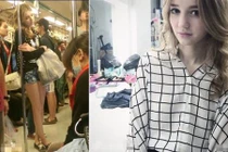 Chân dài xinh đẹp gây sốt nhờ ảnh chụp trộm trên tàu