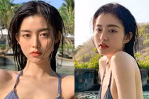 Hot girl tắm suối tái xuất với hình ảnh ướt át gợi cảm