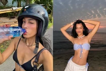 Hot girl Đà Nẵng diện bra chạy xe máy cực chiến