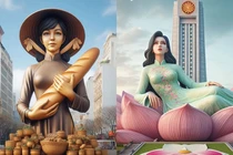 Tượng đài các tỉnh thành được tạo bởi AI, của Nghệ An quá “chất“