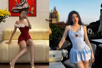 Bạn gái nhà sản xuất Rap Việt ưa diện váy ngắn, body cực phẩm