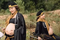 Mẹ bầu 7 tháng chụp ảnh hóa thân thành Trư Bát Giới