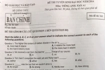 Gợi ý đáp án đề thi ĐH môn tiếng Anh khối A1