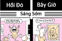 Thú vị bộ tranh vẽ “Sinh nhật - Ngày ấy và bây giờ“