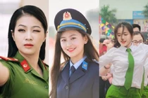 Vừa xuất hiện, dàn nữ sinh trường Công an được khen chẳng thua hoa hậu