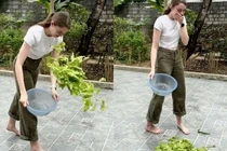 Khách Tây hào hứng thử công phu vẩy rau và cái kết nghỉ ăn