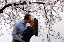 Hoa anh đào nở rộ thu hút các cặp tình nhân 