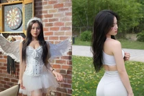 Bạn gái Nhâm Mạnh Dũng mặc đồ bó sát khoe vòng 3 “bốc lửa“