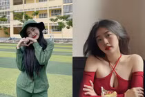 Hot girl đất võ khoe vẻ đẹp trong veo với màu áo quân sự