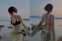 Bạn gái Văn Thanh chăm chỉ diện bikini, khoe body nóng hơn thời tiết