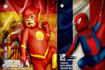 Khi các siêu nhân nhí cổ vũ World Cup 