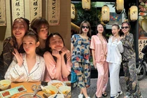 Huyền Baby và “hội chị em phú bà” lên đồ độc lạ đi ăn