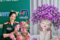 Bà nội trợ có tài cắm hoa gây bất ngờ khi là quân nhân