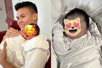 Quang Hải âu yếm bế con, netizen thắc mắc tên gọi em bé
