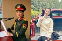 Nhan sắc nữ quân nhân giọng miền Nam đọc lễ diễu binh Điện Biên