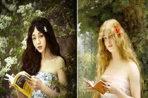 Ngỡ ngàng xem nữ sinh "tự sướng" theo tranh