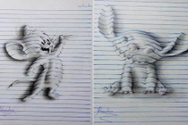 Nam sinh 15 tuổi “hô biến” dòng kẻ vở thành tranh 3D