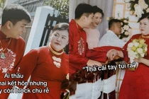 Đang đám cưới, cô dâu có ánh mắt "sắc lẹm" nhìn chồng tương lai 