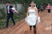 Khi thời tiết không ủng hộ cô dâu chú rể